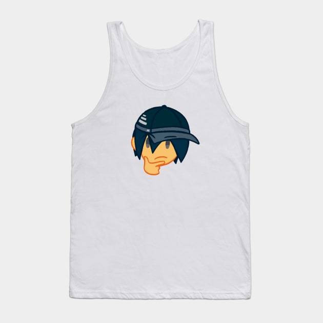 Shuichi Saihara (thinking emoji) Tank Top by OkiComa